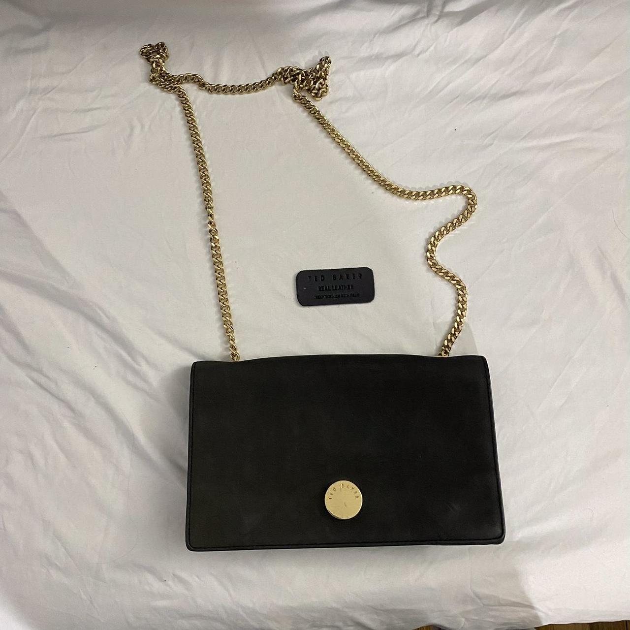 Ted baker black bag gold online chain