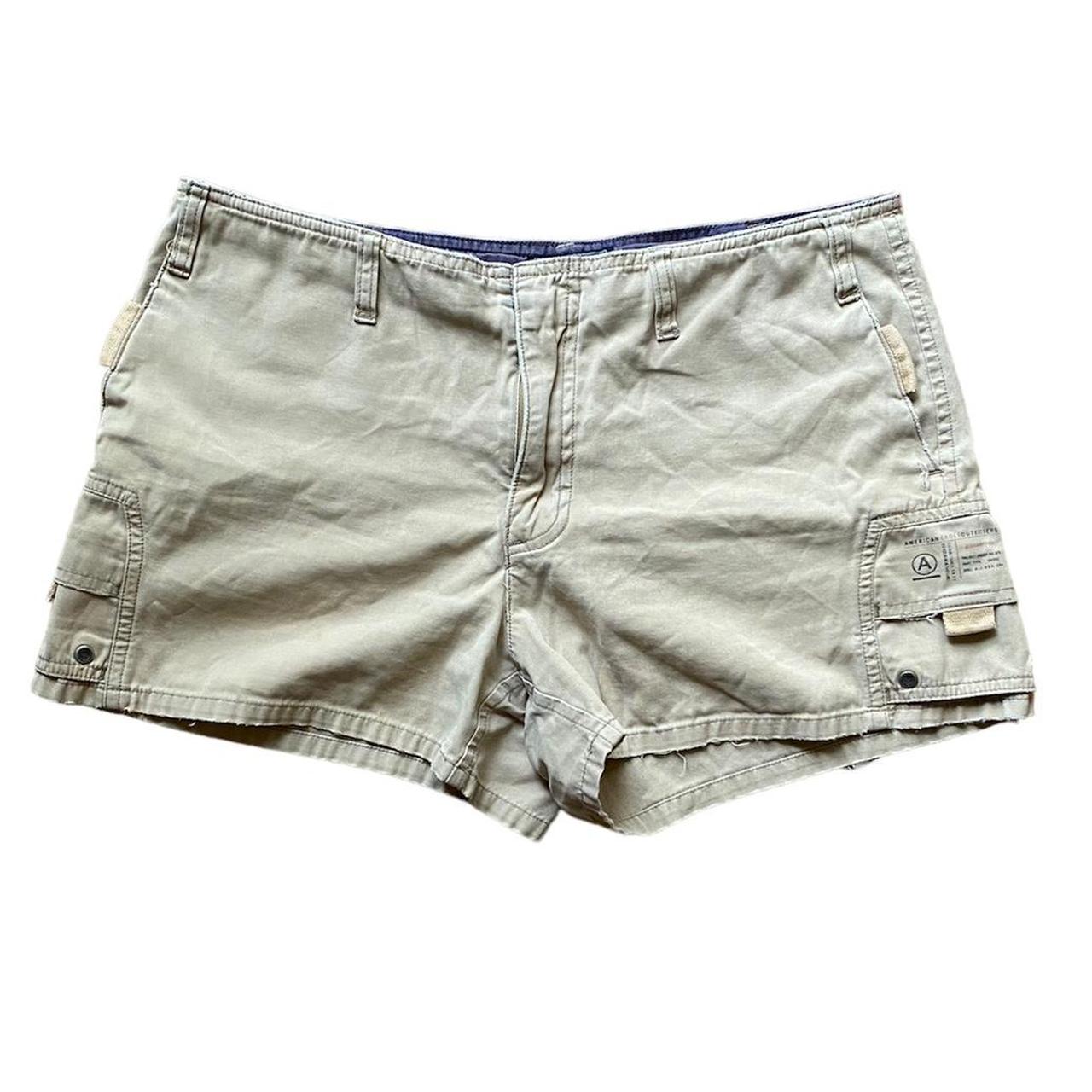 Y2K American Eagle LowWaisted Cargo Khaki Shorts... Depop