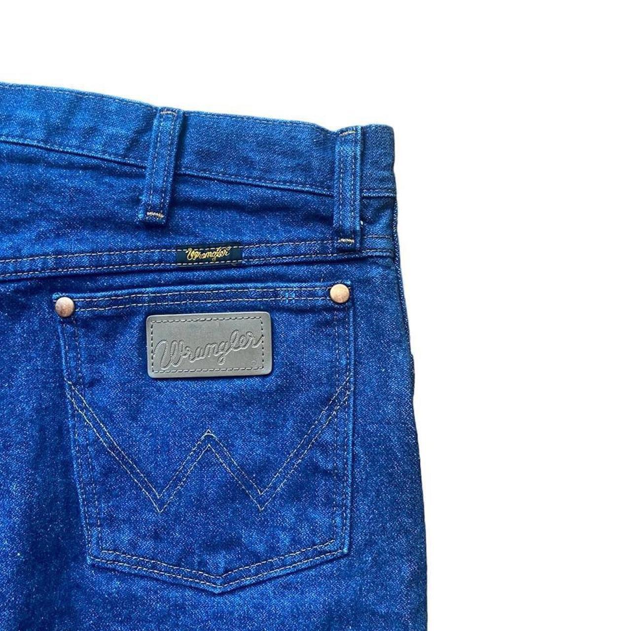 Men's Dark Wash Wrangler Jeans Size 36/32 Waist... Depop