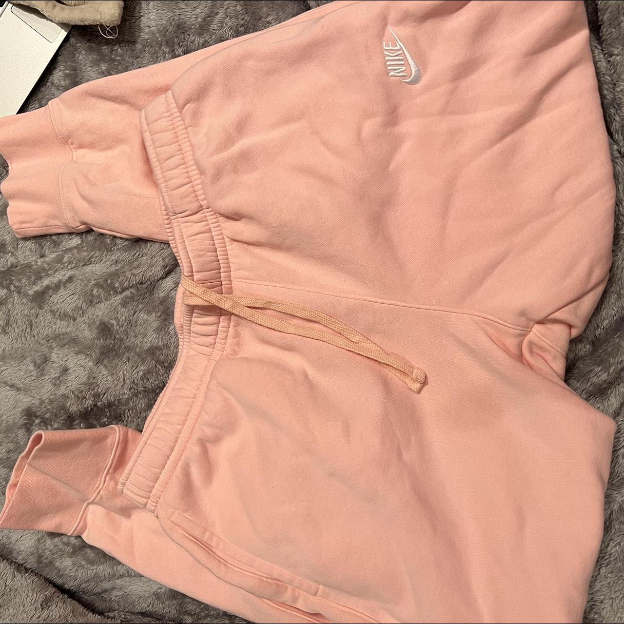 light pink nike sweatpants unisex size large no... Depop