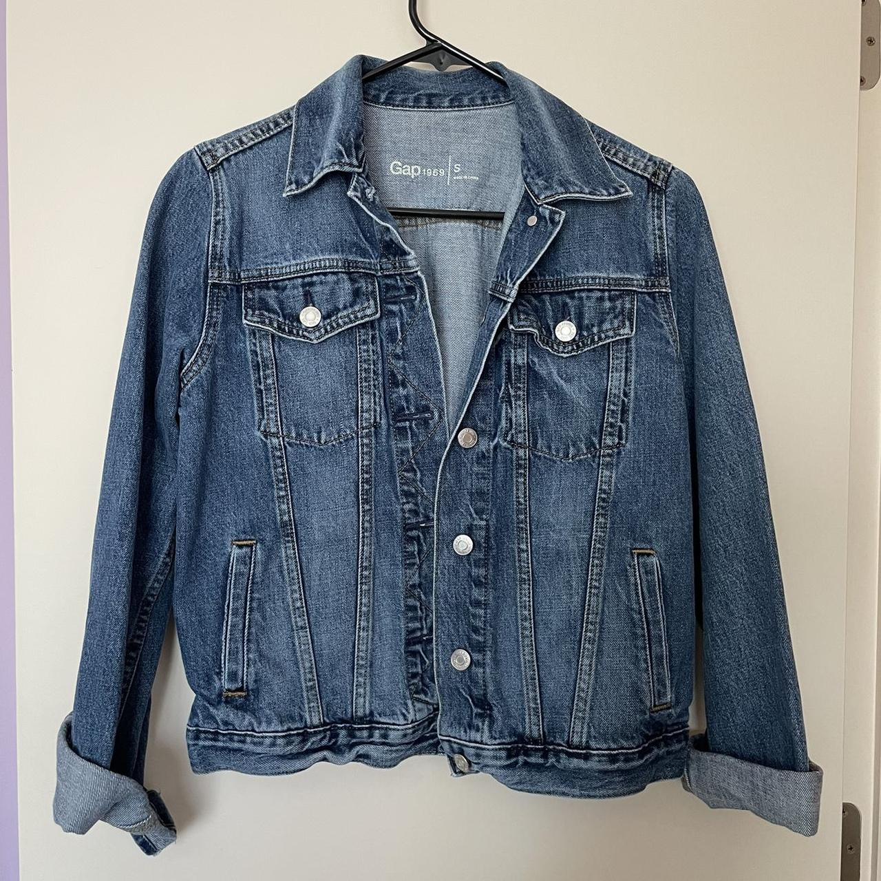 GAP🤍💙 jean jacket in great condition only worn a... - Depop