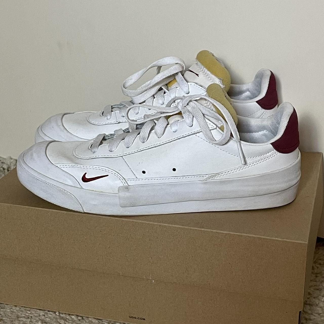 Nike shoes⭐️ white in color slightly worn Size:... - Depop