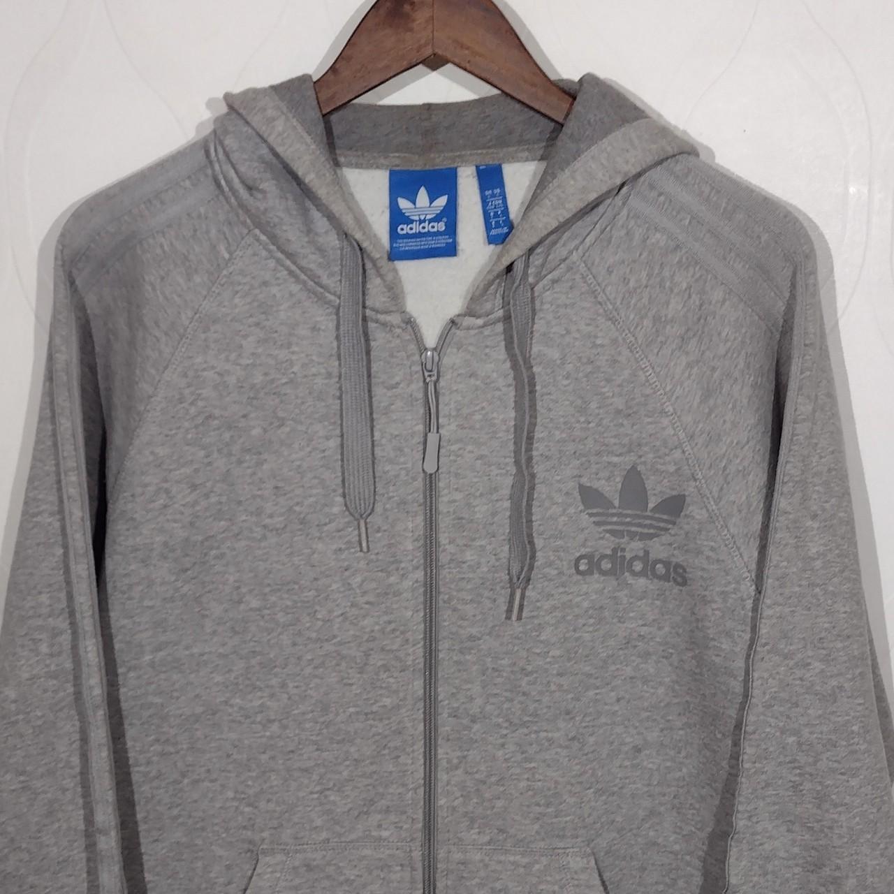 Adidas Men's Grey Hoodie | Depop