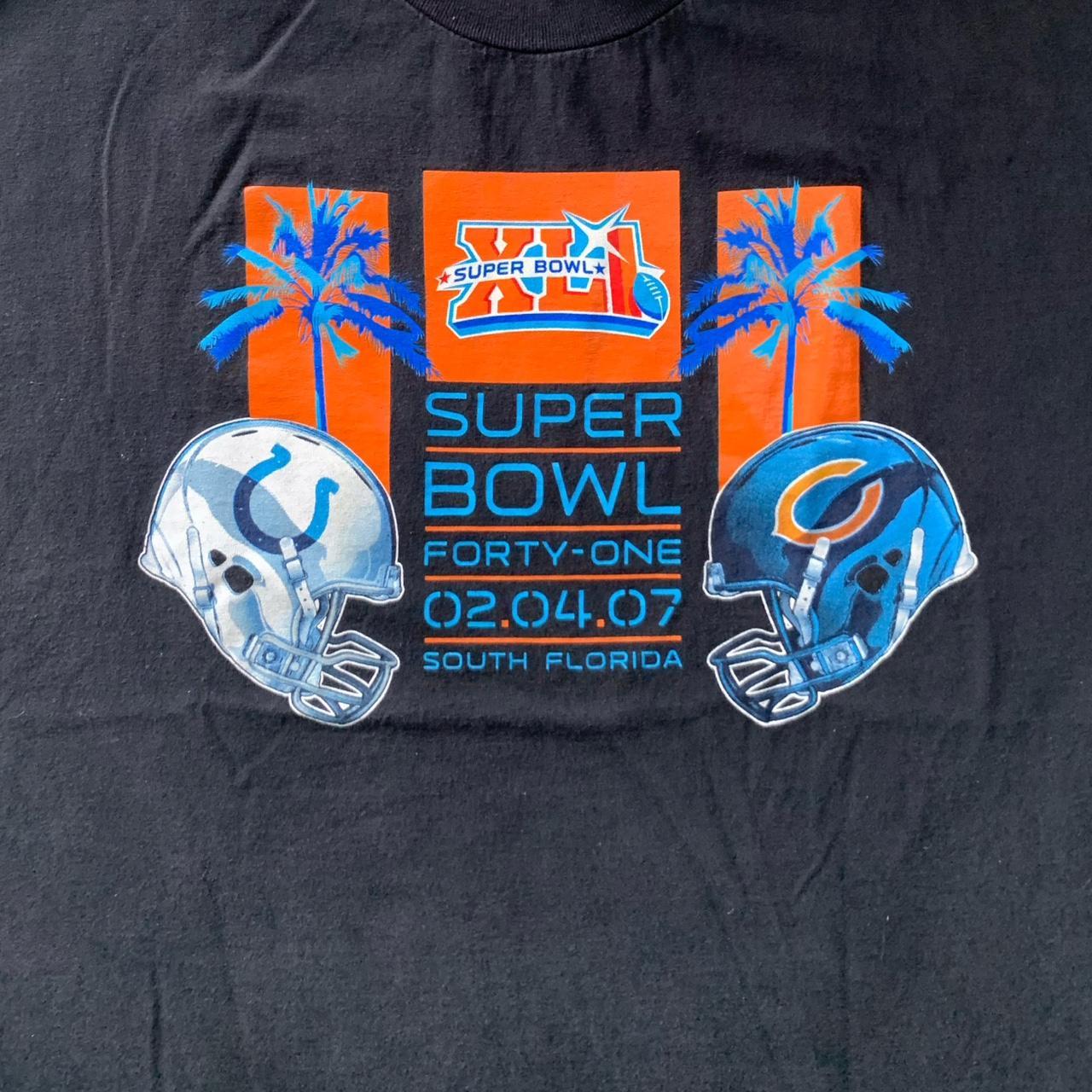 black Colts/Bears super bowl XLI t-shirt *tagless - Depop