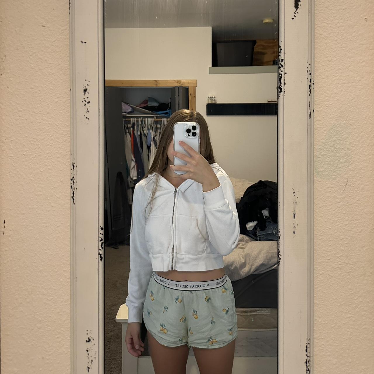 Brandy Melville cropped white jacket - Depop