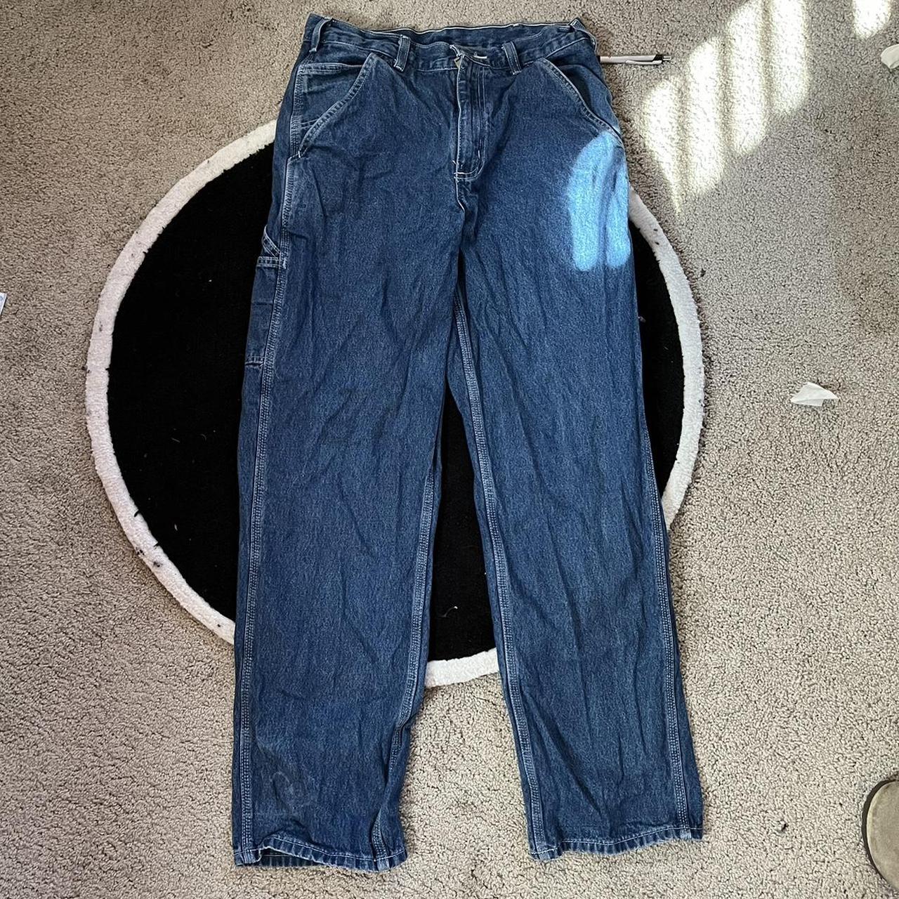 DOPE PERFECT CONDITION CARHARTT CARGO JEANS SIZE:... - Depop