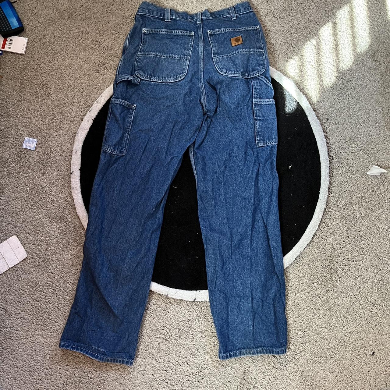 DOPE PERFECT CONDITION CARHARTT CARGO JEANS SIZE:... - Depop
