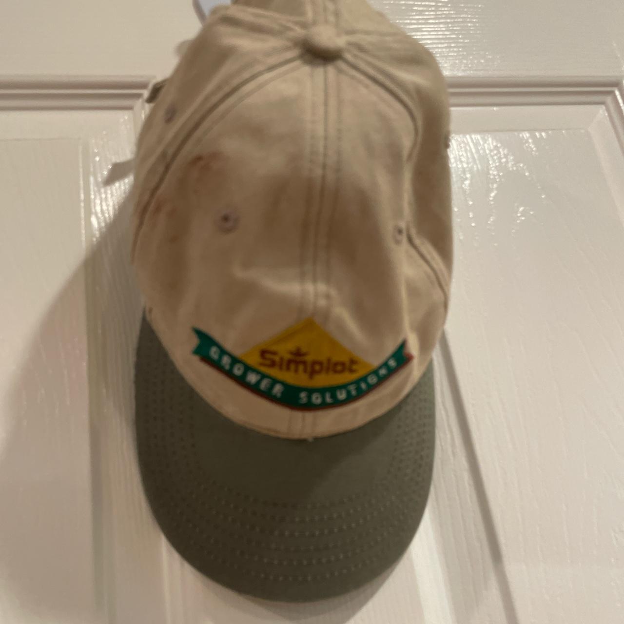 Men's Cream and Khaki Hat Depop