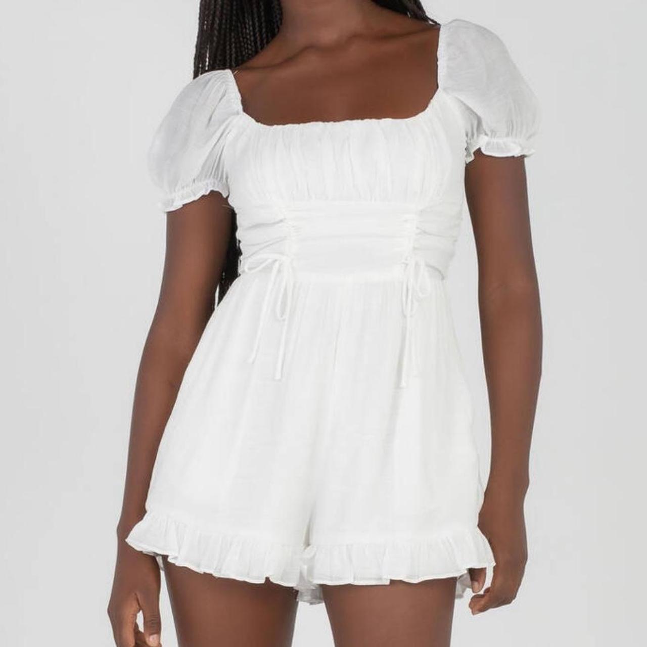 Mooloola Courtney Playsuit White Size 8 Brand new... - Depop