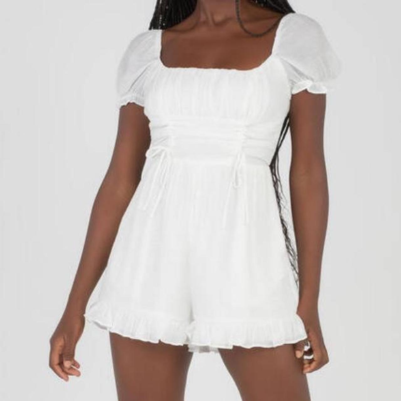 Mooloola Courtney Playsuit White Size 8 Brand new... - Depop