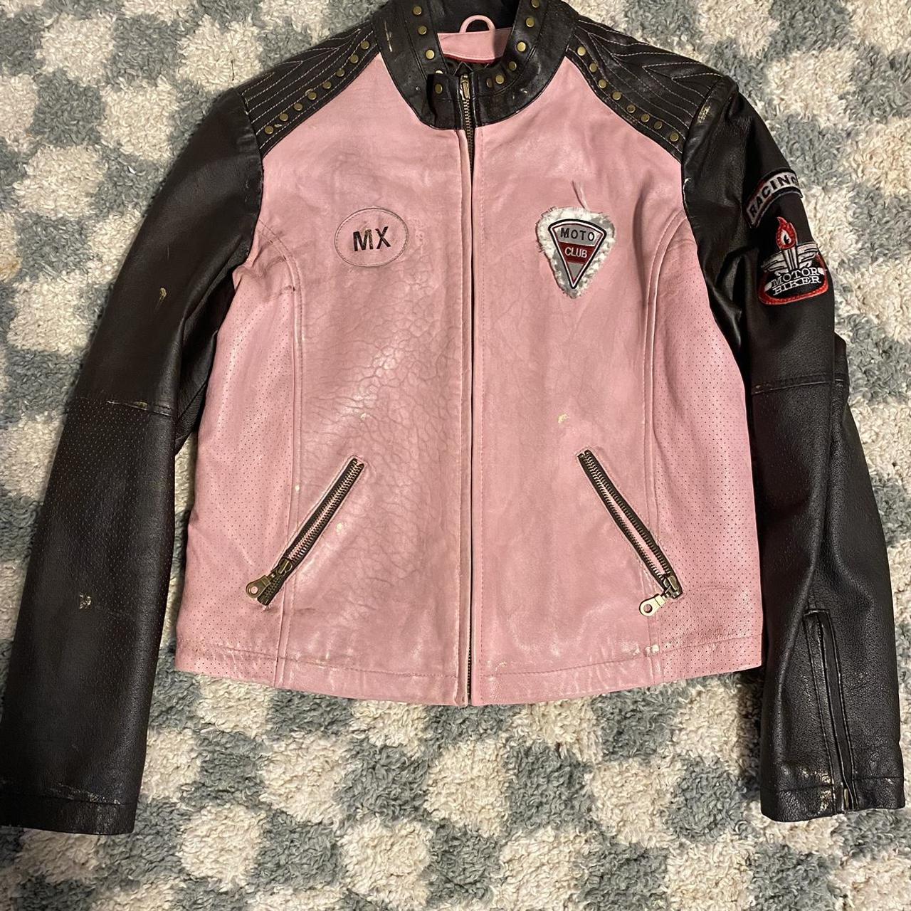 Wilson’s Leather Women's Pink Jacket Depop