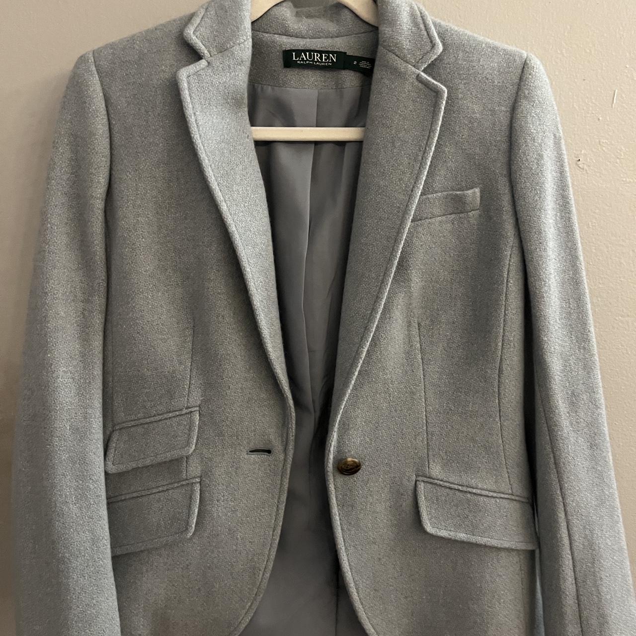 Ralph lauren baby blue wool blazer - gorgeous fit -... - Depop