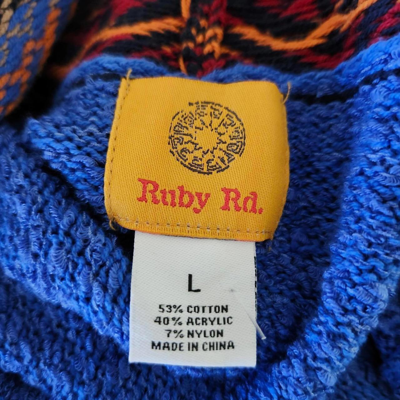 Ruby Rd. Women's Cardigan - Blue/Multi - L – Ruby… - image 3