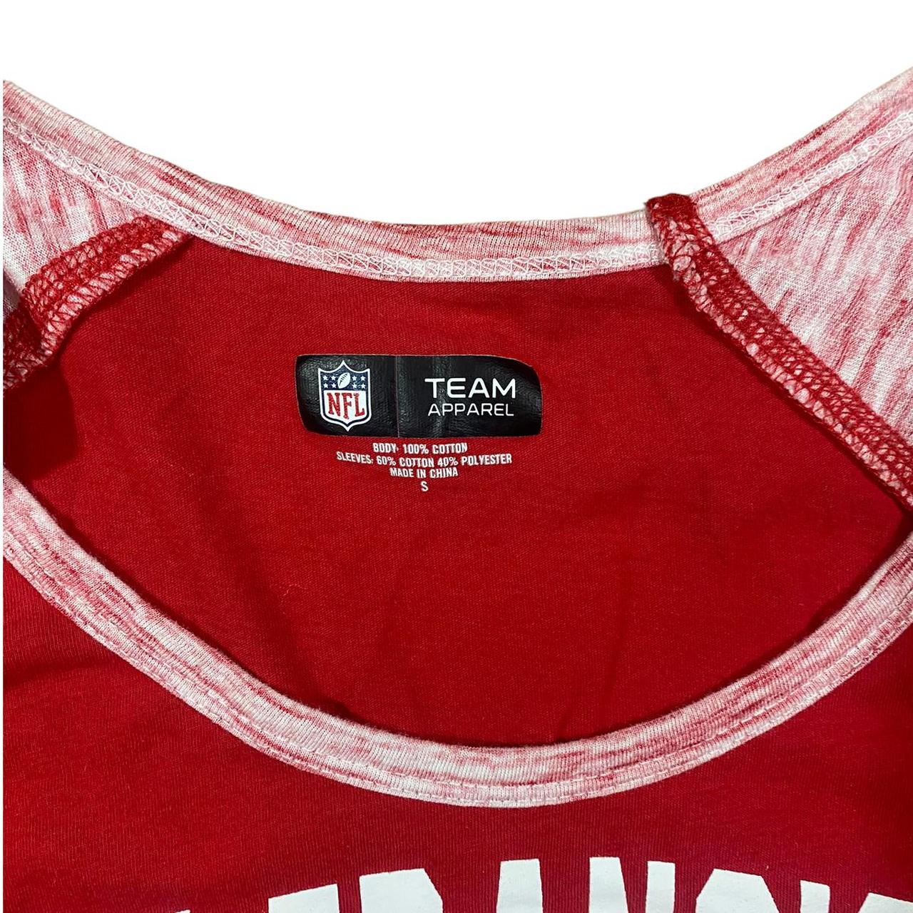 San Francisco 49ers women's top in bright red with - Depop