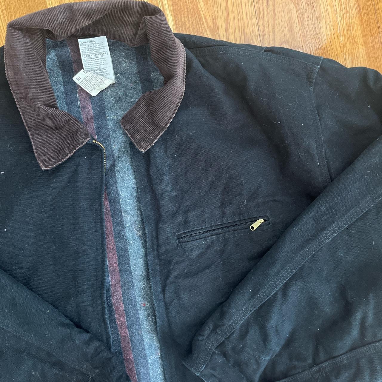 black carhartt detroit jacket model: J01 BLK brown... - Depop