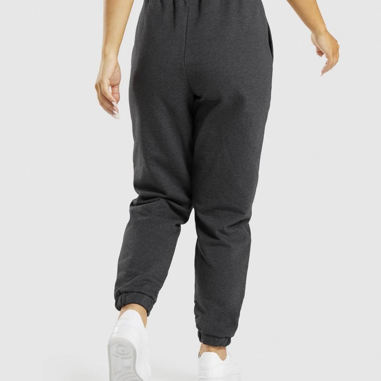 Gymshark Women's Black and Grey Joggerstracksuits Depop