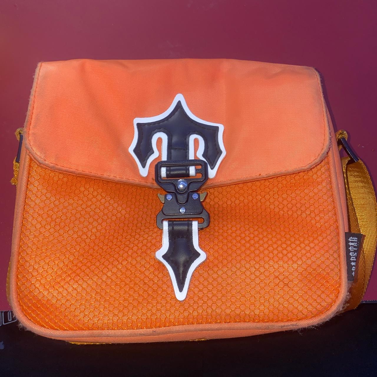 Trapstar Men's Orange and Black Bag Depop
