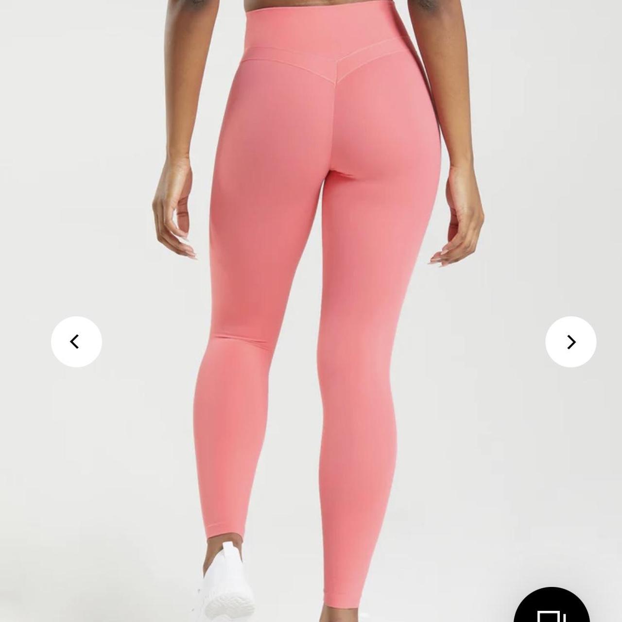 Pink gymshark leggings lightly worn - Depop