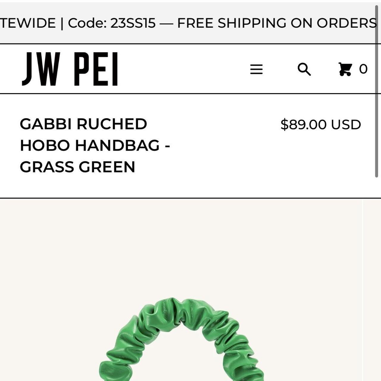 JW PEI Green Gabbi Ruched Hobo bag. It's basically - Depop