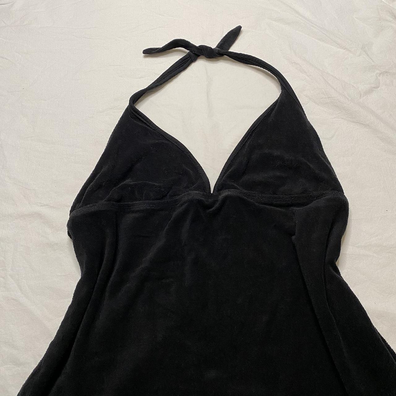 y2k terry cloth halter dress size XL summer... Depop