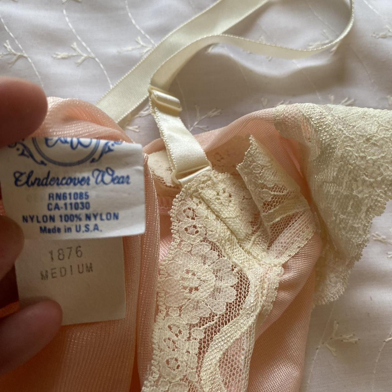 vintage coquette lace trim cami size M #coquette... - Depop