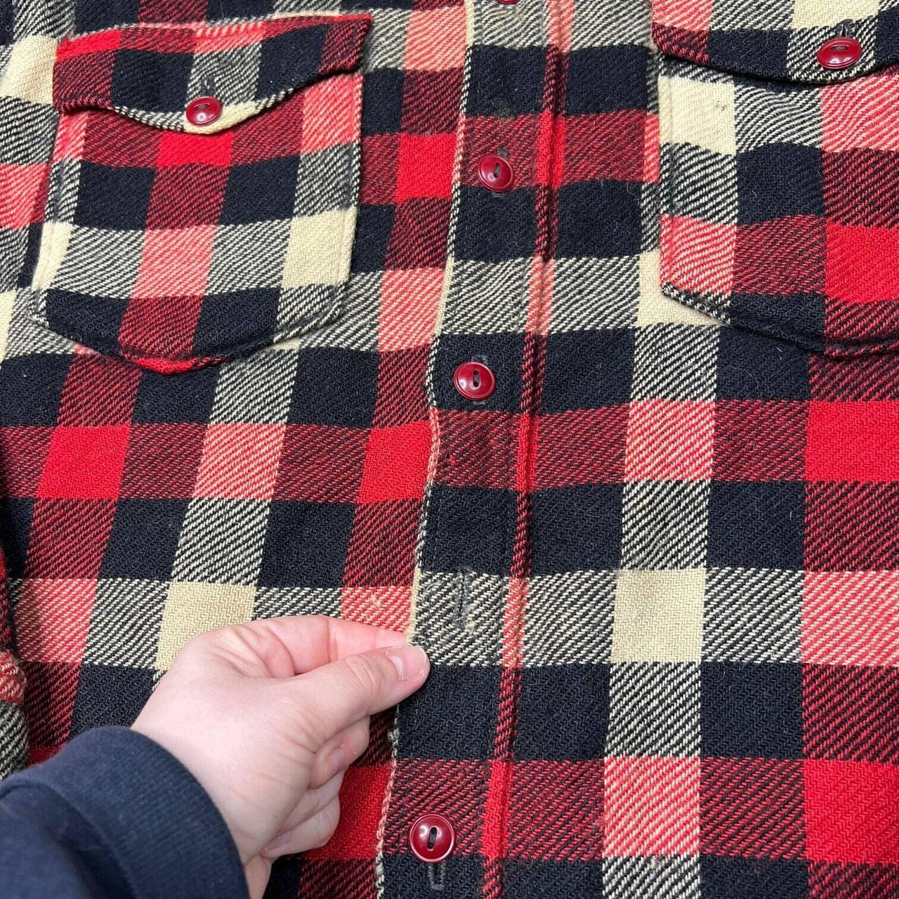 Woolrich VTG 50s Wool Flannel Shirt Lumberjack... - Depop