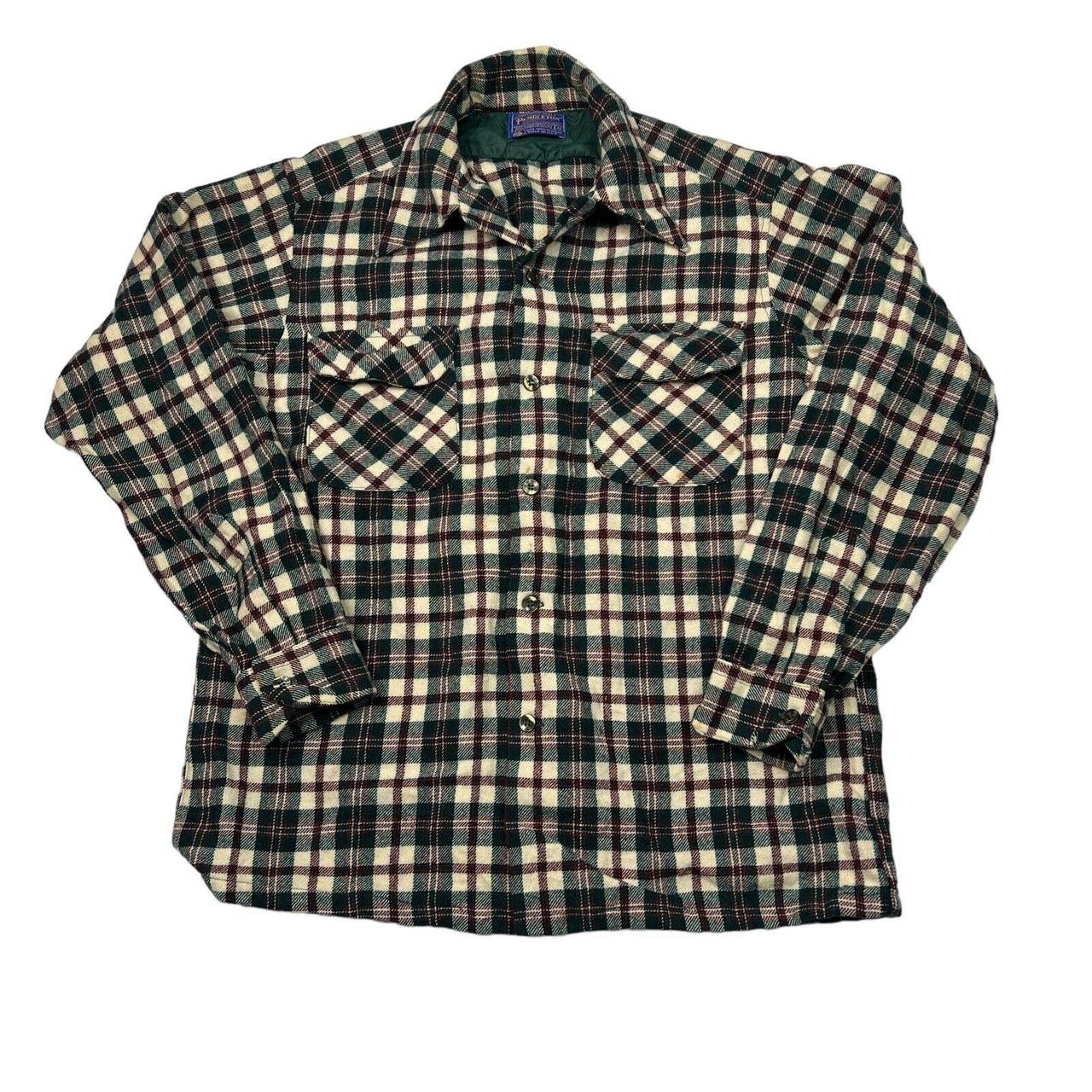 Pendleton VTG 60s Wool Board Shirt Loop Collar Flap... - Depop