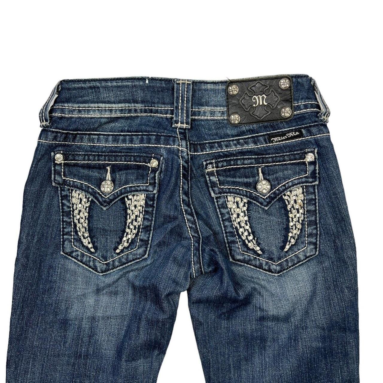 Miss Me Skinny Low Rise Jeans Y2K Wings Bling | Depop