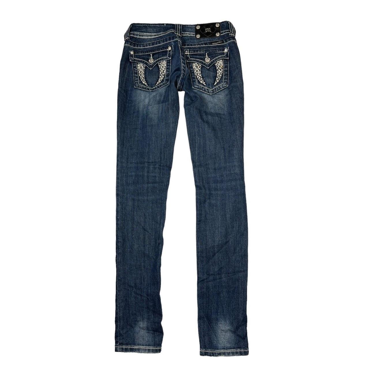Miss Me Skinny Low Rise Jeans Y2K Wings Bling | Depop