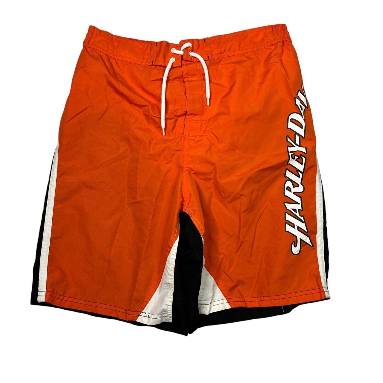 Harley Davidson Biker Logo Mesh Liner Swim Trunks