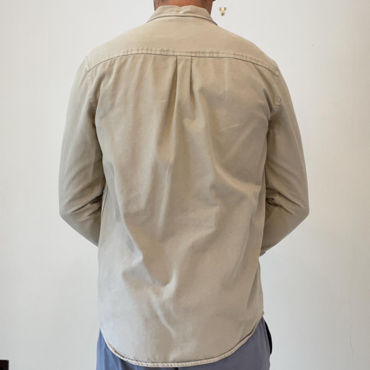 ZARA Beige long sleeve shirt with a button up front | Depop