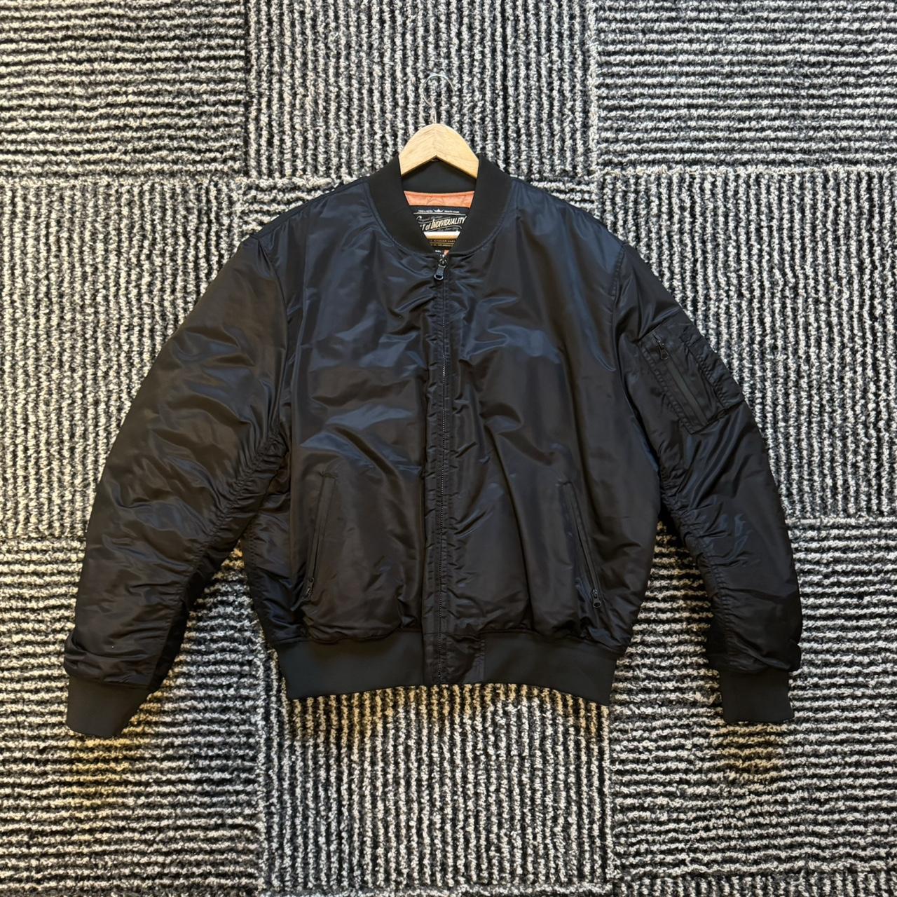 Black bomber jacket xxl best sale