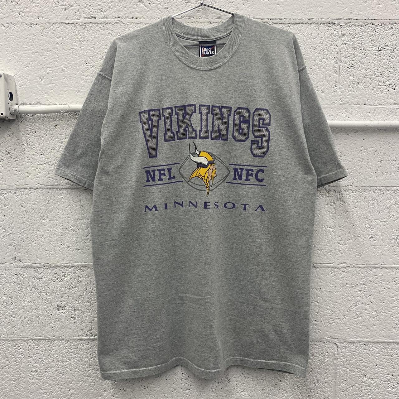 Vtg 90's Minnesota Vikings NFL Football Denim Shirt - Depop