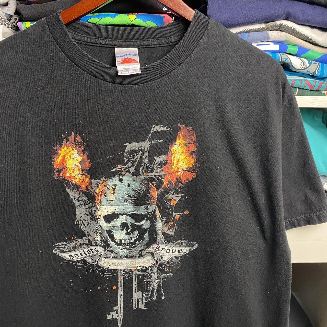 Vintage Pirates of the Caribbean Movie Promo T Shirt - Depop