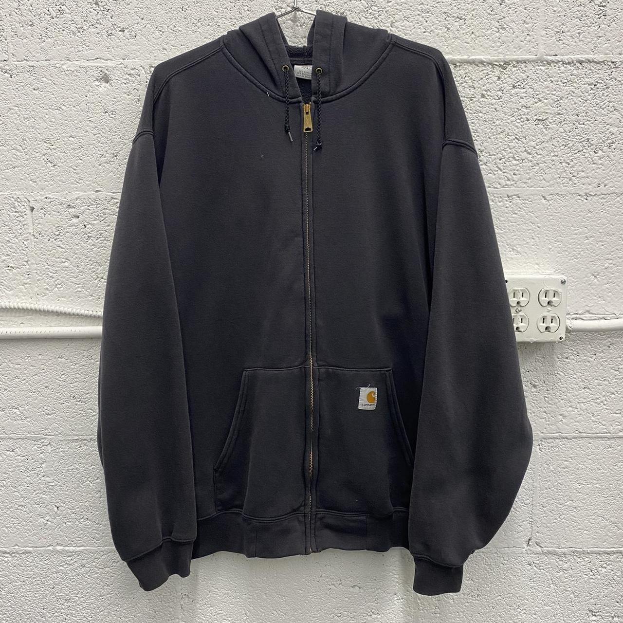 Vintage Carhartt Essential Faded Black Outerwear... - Depop