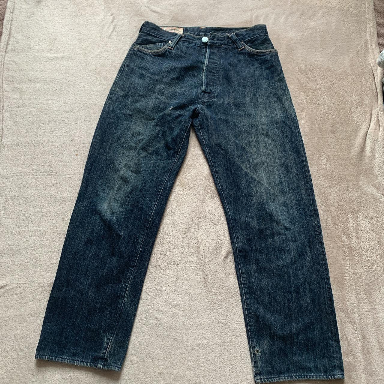 Evisu yamane baggy jeans with pocket designs... - Depop