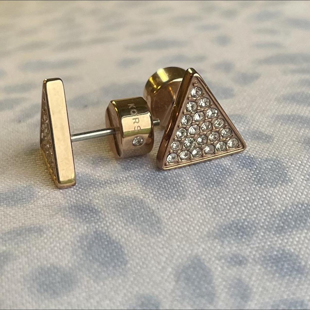 michael kors triangle earrings