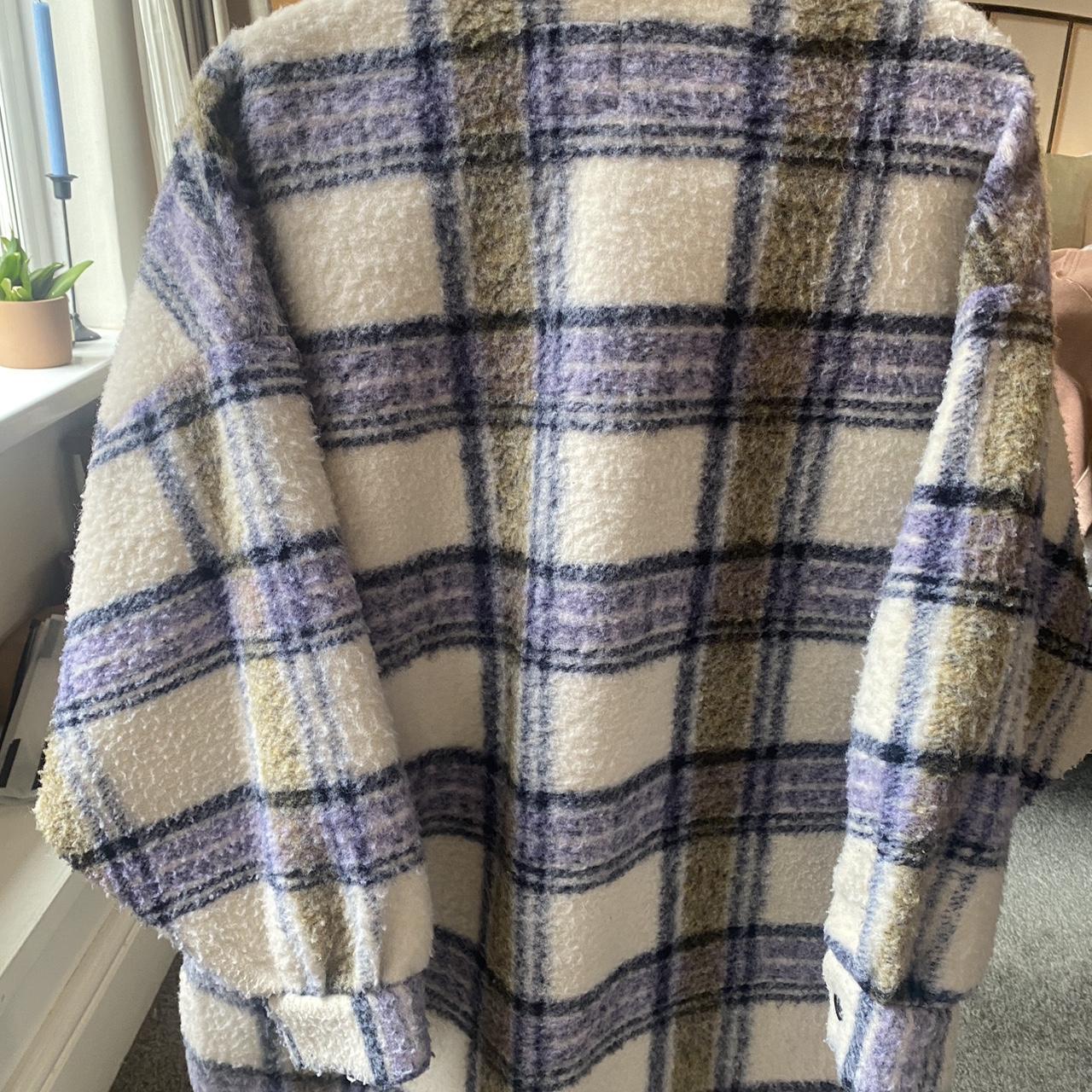 Wool Zara Oversized Checked Overshirt Trf Plaid Shirt Jacket Zara