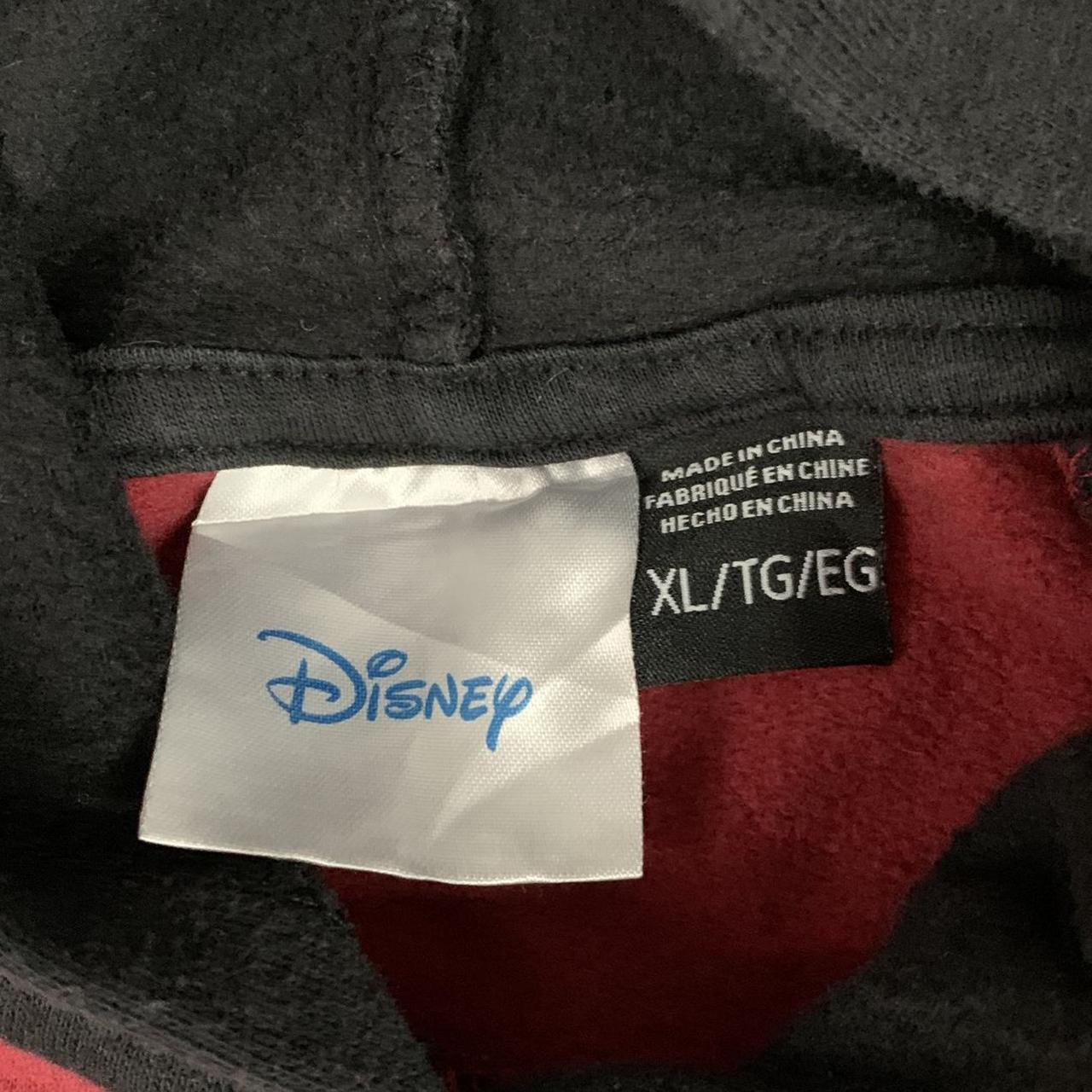 Disney Men's Red and Black Hoodie | Depop