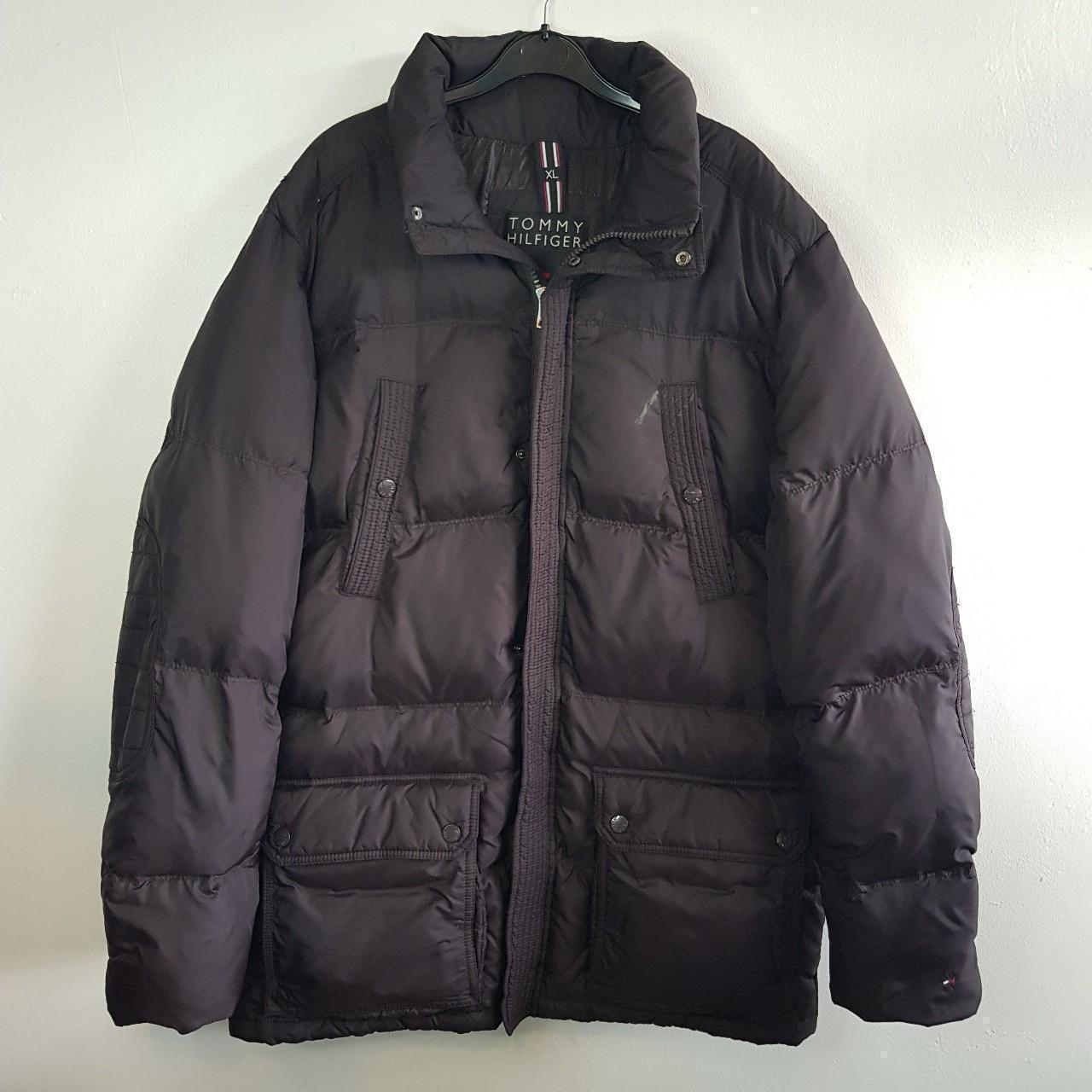 Vintage Tommy Hilfiger padded coat mens size... - Depop