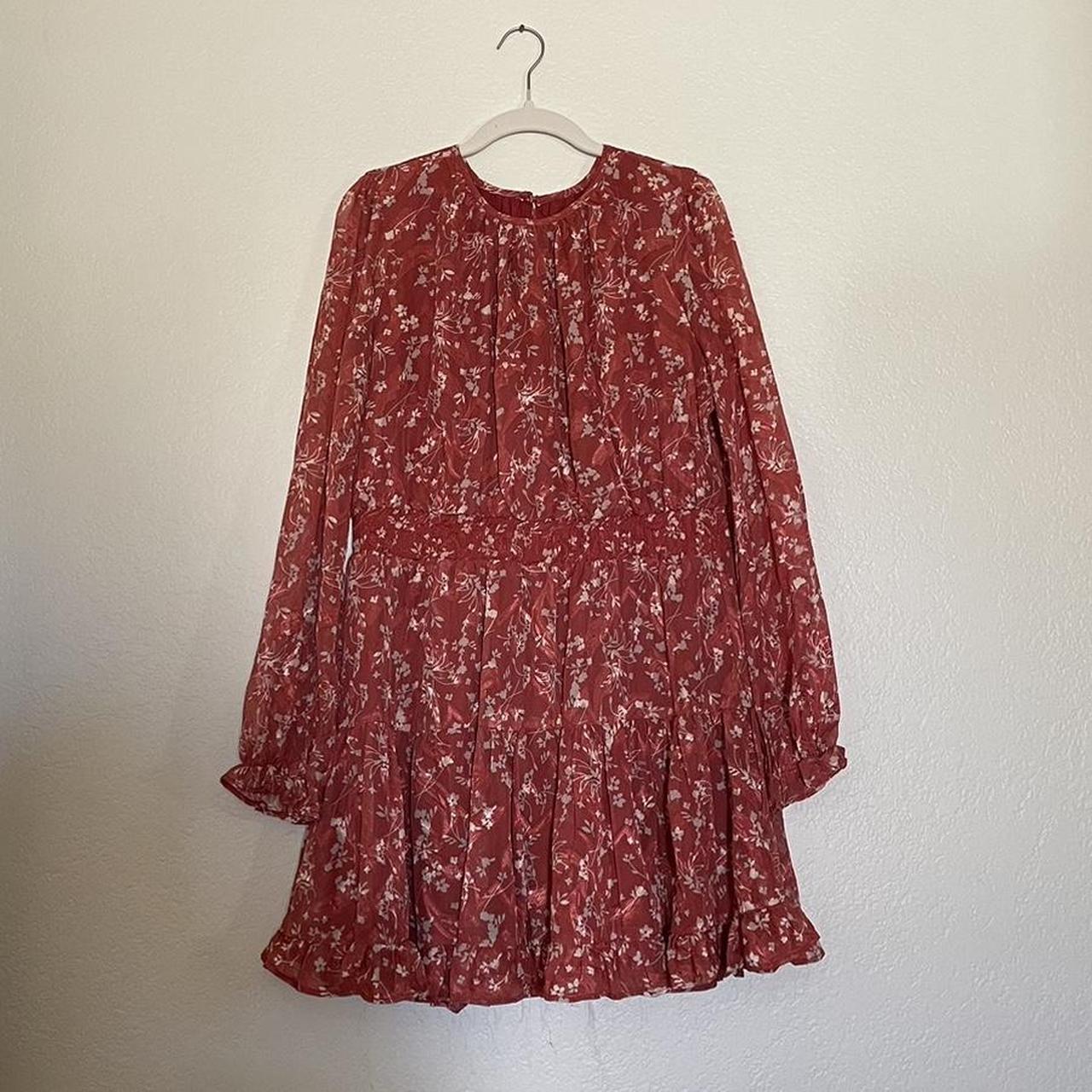 Lulus women s orange and white dress depop