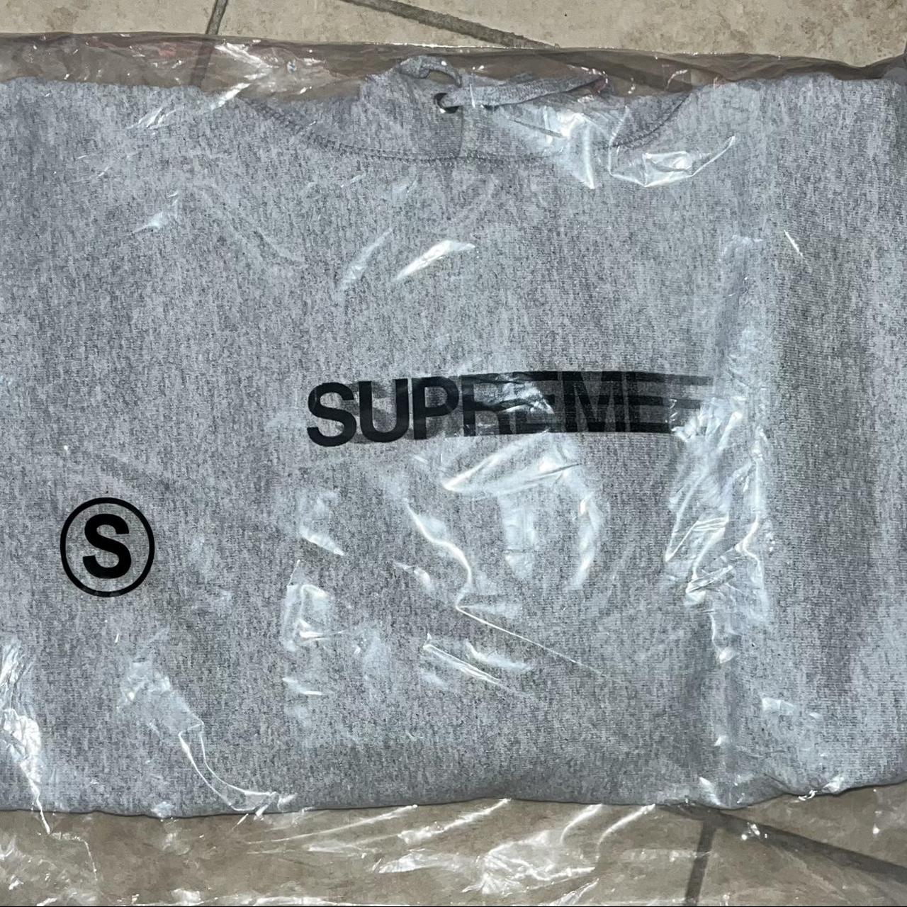 Supreme Motion Logo Hoodie Size small Grey... - Depop