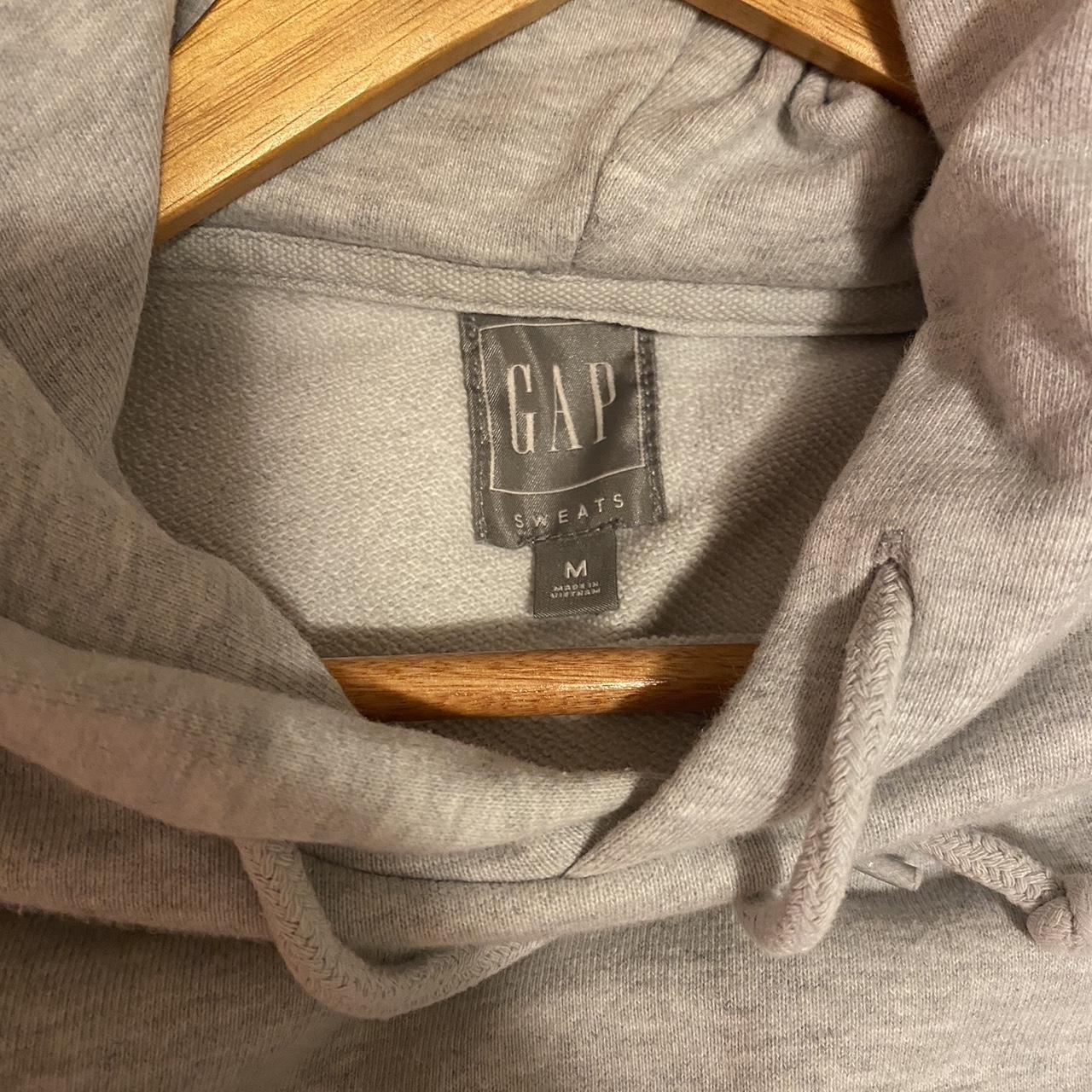 Grey gap hoodie Size - medium Color - heather... - Depop