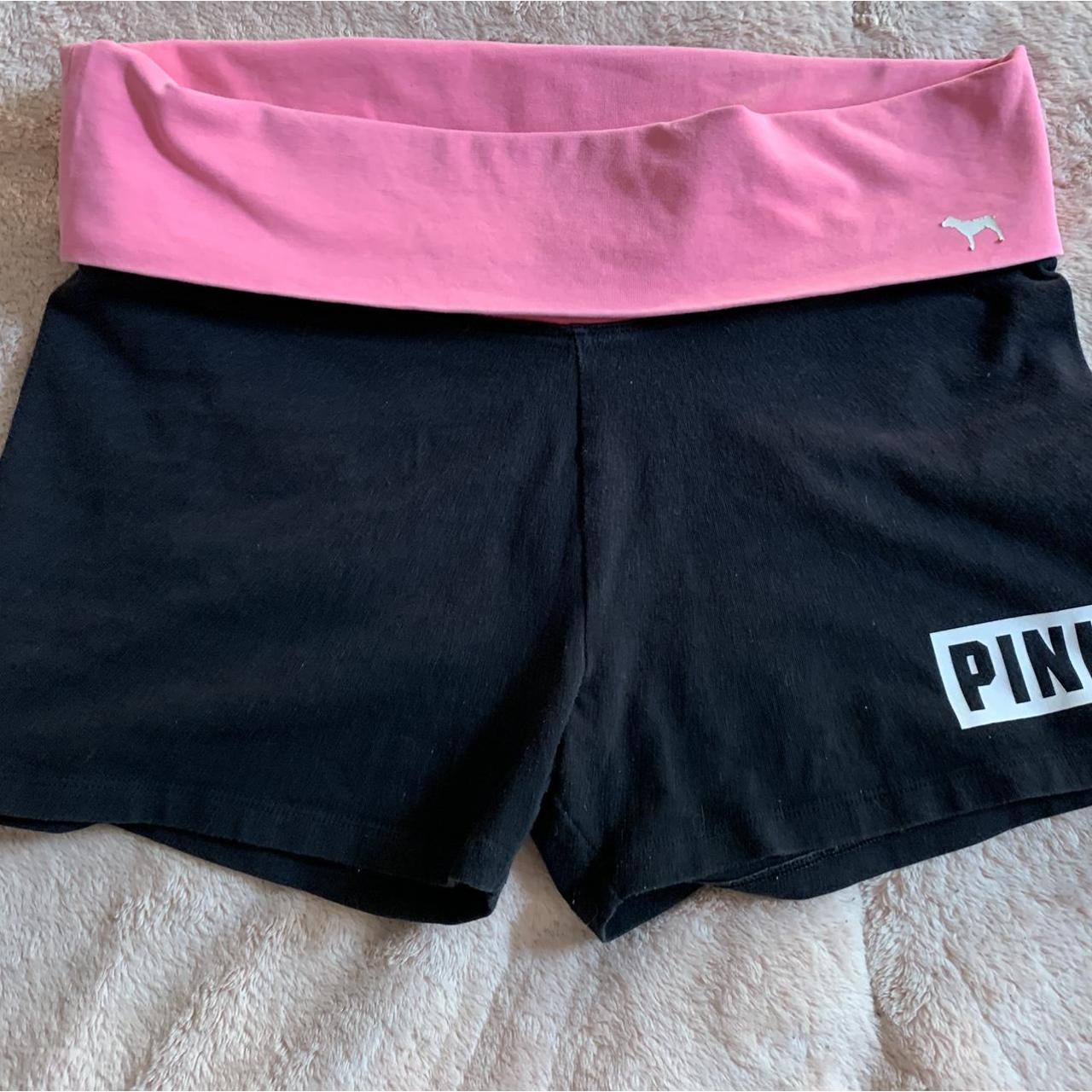Victoria’s Secret PINK yoga shorts. Fold over... Depop