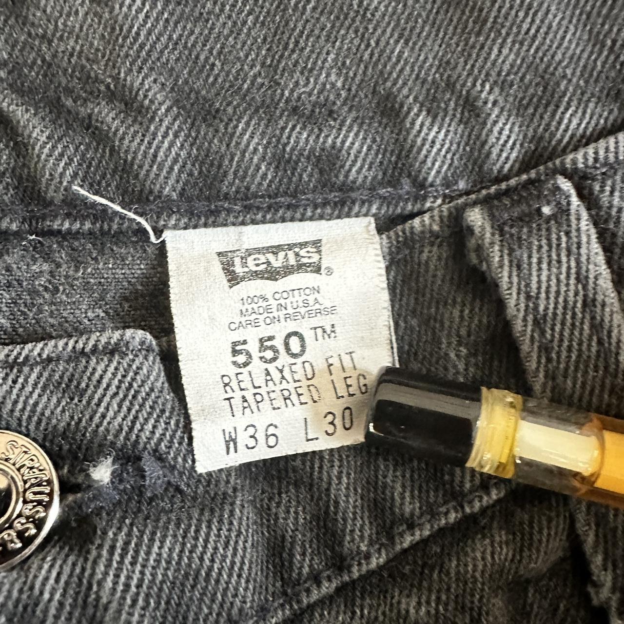 Levis 550 made in usa perfect faded black... - Depop