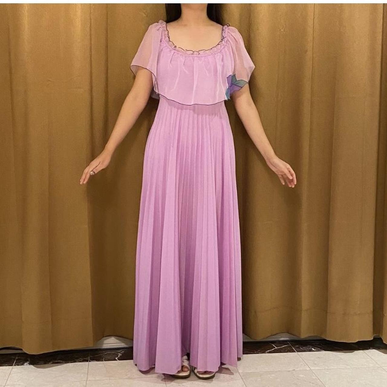💗Amazing vintage true 60's long maxi dress with...