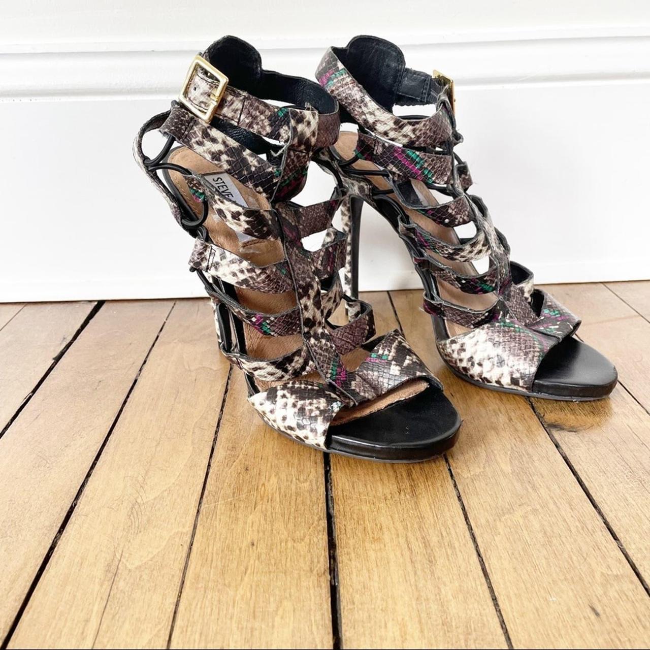 Steve madden snakeskin heel sale