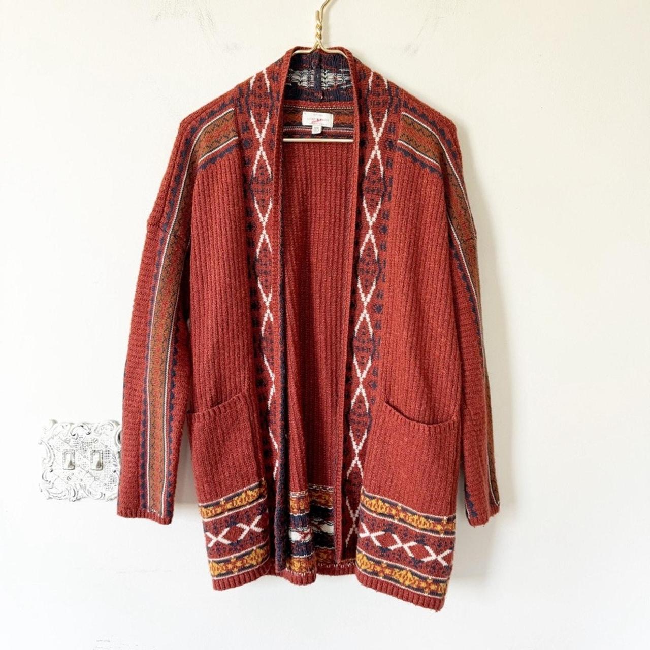 LUCKY shops BRAND sweater cardigan NWT xsmall brown southwest