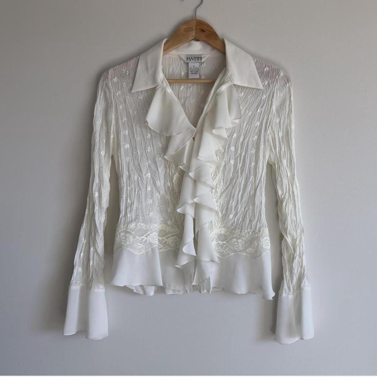 🕊️White fairy eyelet ruffle blouse🕊️ So ethereal and... | Depop