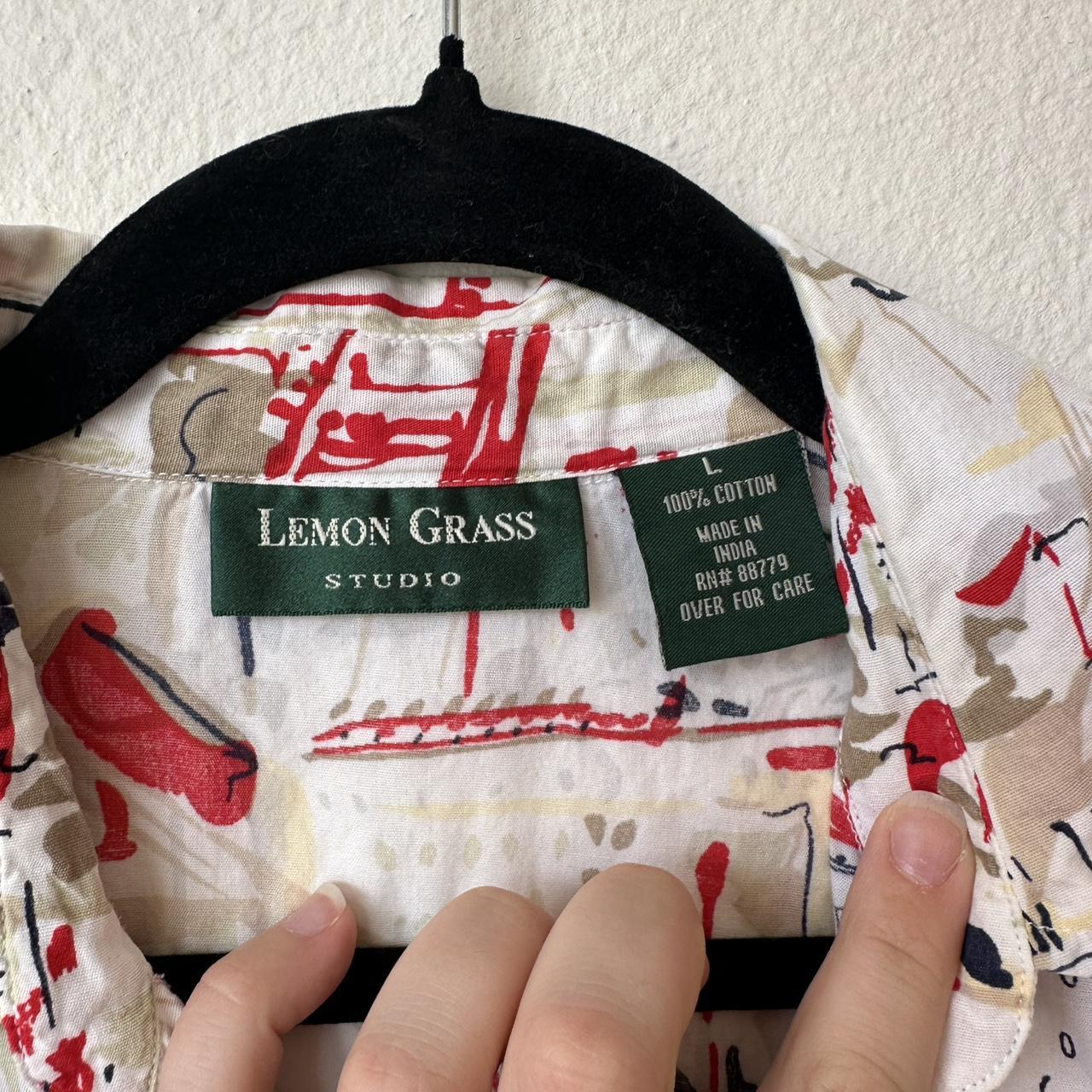 Women's Blouse - White/Multi - L – Patterned Summ… - image 3